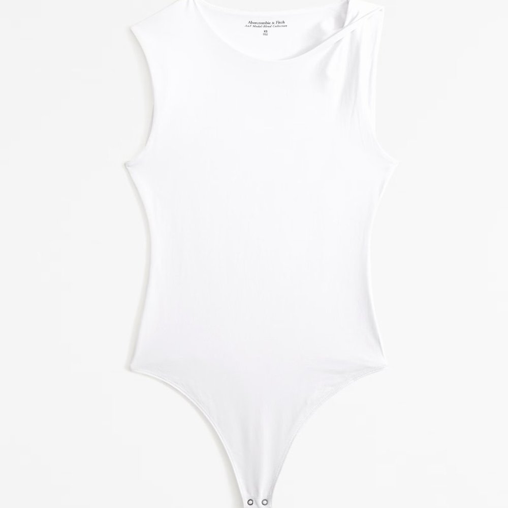 NWT Abercrombie Cotton-Modal Twist Shell Bodysuit, XS